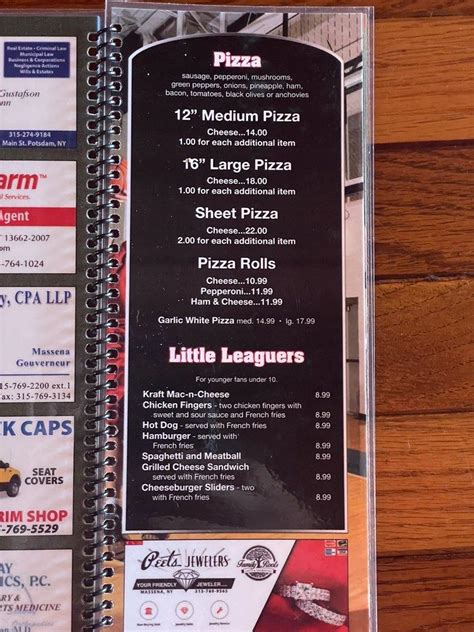 coach's corner pizzeria menu.